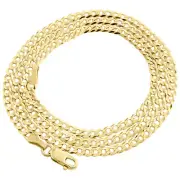 10K Yellow Gold 2.50mm Solid Plain Cuban Curb Link Chain Necklace 16 - 26 Inch