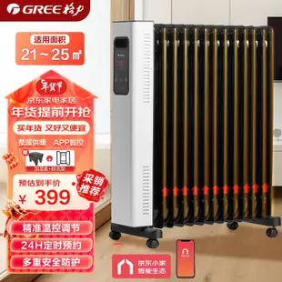 格力（GREE）【智能13片】取暖器家用電暖器/3片油汀電暖氣京東小家智能生態加濕取暖電器 NDY22-J6022B