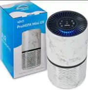 Veva White Circular Air Purifier, Compact and Modern with UV-C Light