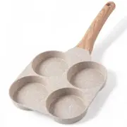 CAROTE Egg Pan Omelette Pan 4-Cup Nonstick Granite Omelette Skillet - Pancake...