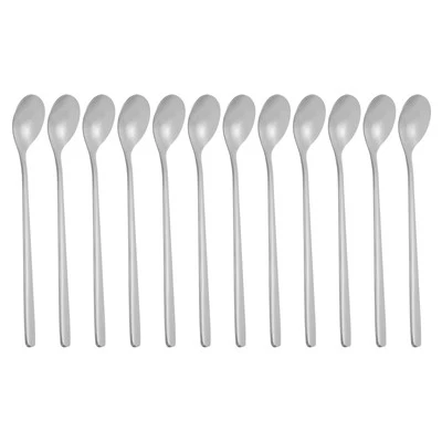 Long Handle Iced Tea Spoon, 12 Pcs 6” Stainless Steel Long Coffee Spoons, Silver