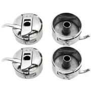 4 Pieces Sewing Machine Bobbin Case Stainless Steel Bobbin Case for All Front...