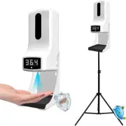 2 in 1 Touchless Automatic Hand Soap Dispenser Instant Temperature Read w/Stand
