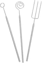 CHICAMPERA 3pcs DIY Dessert Tools Stainless Steel Fondue Forks Versatile Easy to Clean Forks for Baking Fondue