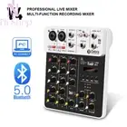 V4 4-Channel Audio Interface Mixer USB Bluetooth 48V Phantom Delay Effects