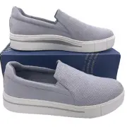 Dr Scholl’s Happiness Lo slip on comfy grey sneakers women Size 11M
