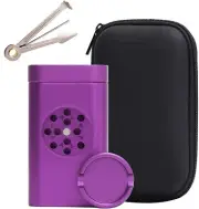 Portable Mini Spice Grinder and Storage Box - Purple