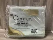 Cannon Plymouth Blanket Full Twin Size 72 x 90 LOCK - NAP Light Blue NIP Vtg