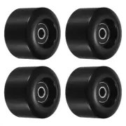 55mm Skateboard Wheel with Bearings ABEC-9 Street Wheels Cruiser 80A, Black 4pcs