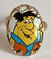 Vintage The Flintstones FRED FLINTSTONE Gum Vending Machine Toy Ring 1970's