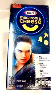 KRAFT Macaroni And Cheese REY STAR WARS SHAPED Themed Packaging MAC AND CHEESE