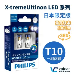 【Philips日本限定版】T10 W5W 6000K 6500K X-tremeVision LED燈泡