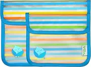 green sprouts Reusable Snack Bag for 6 Months Plus Babies 2 Pieces,Aqua
