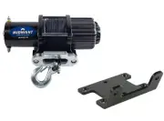 Viper 50 Ft Midnight Winch 4500 lb Black With Mount For Yamaha Bruin 350 2004-09
