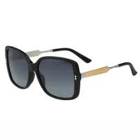在飛比找momo購物網優惠-【GUCCI】-皇室風格紋路 太陽眼鏡(黑色)