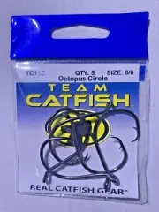 Team Catfish TC11Z sizes 3/0 5/0 6/0 & 8/0 Octopus Circle hooks NIP CHOOSE