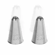 Ateco 223 Drop Flower Piping Tip with Bar, Cake Decoration Bakeware (12 PC)