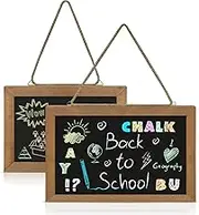 Small Chalkboard, Hanging Chalkboard A3 Size 42 X 30 CM Blackboard, with Natural Wood Frame for Home Decor, Restaurants, Cafe, Kitchen