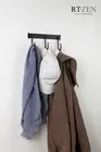 Decorative Wrought Iron 3 Hooks Coat and Hat Rack | Wall Mount Entry Multi Hook