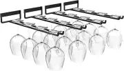 11.8 Inch Wine Glass Rack,Set of 4 Stemware Wine Glass Hanging Rack, Metal