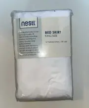 Nestl King Size Bed Skirt 14" Tailored Drop
