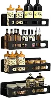 4 Pack Magnetic Spice Shelf,Magnetic Spice Rack Spice Shelf for Side of Refrigerator,Strong Magnet Seasoning Organizer Rack for Refrigerator Kitchen Classroom Storage