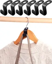 200Pcs Clothes Hanger Connector Hooks, Heavy Duty Cascading Hanger Hooks Extende