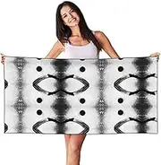 Ice Hockey Art Print Quick Dry Beach Towel Lightweight Oversized for Adults for Travel and Pool Towels