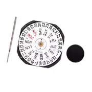 VX43E-3 Quartz Movement Date Watch Repairing Accessories with Winding Stem
