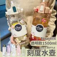 在飛比找momo購物網優惠-【沐日居家】道奇 繽紛 透明1.5L 運動水壺 大容量運動水