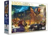 Thomas Kinkade DC Comics The Dark Knight Saves Gotham City Puzzle, 1000 Piece