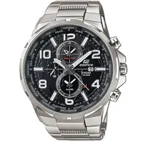 在飛比找旋轉拍賣優惠-CASIO EDIFICE 世界地圖時尚指針男用腕錶-黑/5