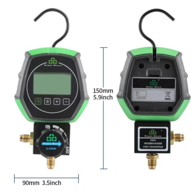 Electronic Fluoride Gauge Digital Display Manifold Tester Refrigerant Vacuum Pre