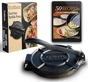 Tortillada – Premium Cast Iron Tortilla Press with Recipes E-Book (30 cm)