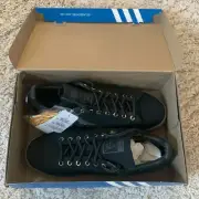 Adidas Stan Smith WP Black Gum sneakers B37872 size 11.5 NWT in box