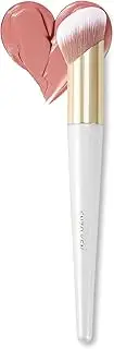 ENZO KEN Angled Foundation Brush for Liquid Makeup, Cream Contour Brush for Cream Makeup, Liquid Foundation Brush, Liquid Foundation Makeup Brushes for Liquid Foundation. (White, 161L)