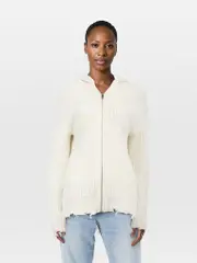 White Anya Cow Blason Cardigan