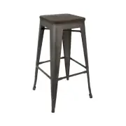 BS-TW-OR DK-AN2 30.25 x 17.75 x 17.75 in. Oregon Bar Stool, Bamboo Top & Espress