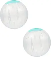 BUGUUYO 2Pcs Hamster Exercise Balls Transparent Pet Activity Exercise Balls for Small Animals for Hamster Sports and Interactive Play for Pets