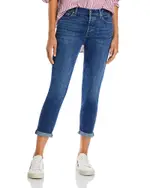 7 For All Mankind Josefina High Rise Cropped Boyfriend Jeans in Broken Twill Vanity