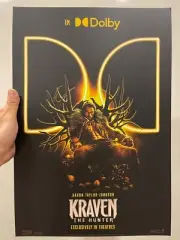 KRAVEN The Hunter Original Exclusive Dolby Atmos Movie Poster Limited Sony 13x19