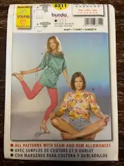 Burda 8311 UNCUT Sewing Pattern, Misses' Dress & Blouse/Shirt, Size 8-20