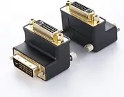 Arnorin DVI-I Female to DVI-D Male Right Angle Adapter 2 Pack