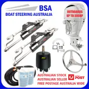 300HP Twin Boat engines hydraulic Stainless steering suits Mariner Outboards