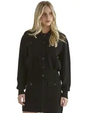 [Sass] Baldwin Knit Jacket in Black