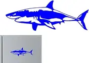 White Shark Decal,Shark Wall Decals | Waterproof Decorative White Sticker for Cars Bicycles Trucks Walls Laptops Cups Shwing