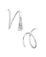 Moon & Meadow 14K White Gold Tapered Wire Cuff Earrings - Exclusive