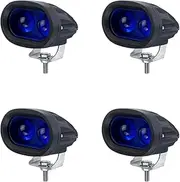 Mellisso 4X 10V-80V Vehicle Blue LED Warning Signal Lamp Forklift Truck Work Spot Safety Light Car 20W Industrial Safety Lamp