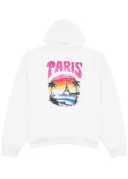 Balenciaga Paris Tropical Hooded Cotton Sweatshirt - White - 2 (UK38 / M) 2 (UK38 / M)