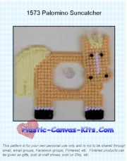 Palomino Horse Suncatcher-Plastic Canvas Pattern or Kit
